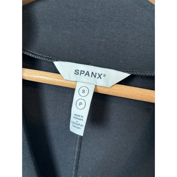 Spanx AirEssentials Sleeveless V-Neck Dress Black Shift Pocket LQ01S2PTFLC726G S - Picture 4 of 8